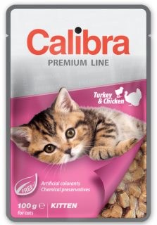 CALIBRA Cat Premium Kitten Turkey & Chicken 100g