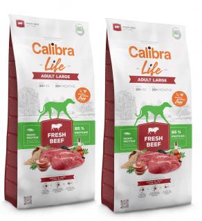 CALIBRA Dog Life Adult Large Breed Fresh Beef 2 x 12 kg