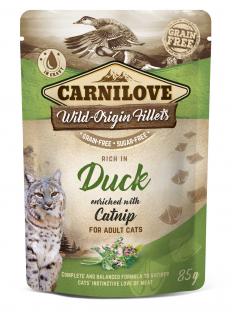 CARNILOVE Cat Pouch Duck Enriched With Catnip 85g