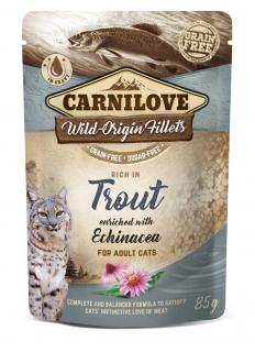 CARNILOVE Cat Pouch Trout Enriched With Echinacea 85g