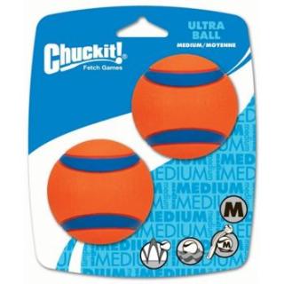CHUCKIT! Míčky Ultra Ball Medium 6,5 cm - 2 na kartě