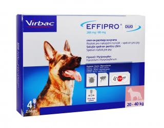 EFFIPRO DUO Dog L (20-40kg) 268/80 mg, 4x2,68ml