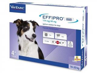 EFFIPRO DUO Dog M (10-20kg) 134/40 mg, 4x1,34ml