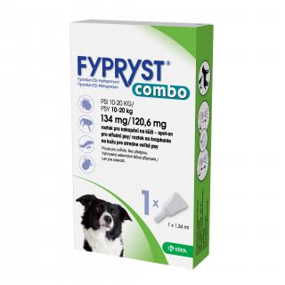 FYPRYST Combo Spot-on Dog M 134/120,6mg pes 10-20kg