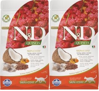 N&D GF Quinoa CAT Skin&Coat Herring & Coconut 3 kg