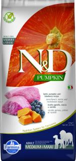 N&D Pumpkin DOG Adult M/L Lamb & Blueberry 12 kg