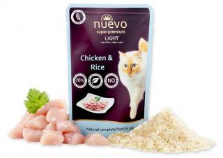 NUEVO kočka kapsa light kuřecí s rýží 85g