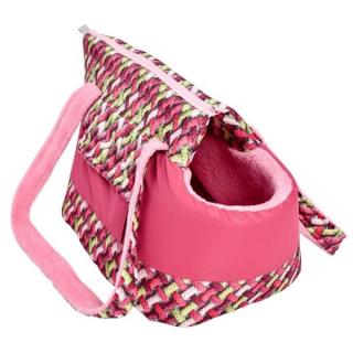 Transportní Taška textil "Belinda LUX" 3D ratan malina 40cm