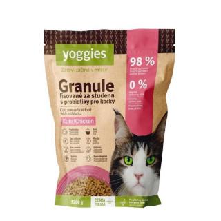 YOGGIES s kuřecím masem, lisované za studena s probiotiky 1,2 kg
