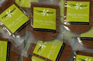 Mletá vanilka Tahitensis z Indonésie, od 5g hmotnost: 100g
