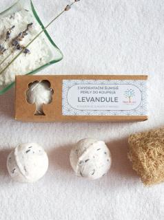 Šumivé perly do koupele - mandarinka a měsíček Koupelové perly: 3 šumivé perly: Levandule