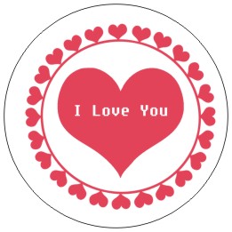 Button - placka I Love You 3