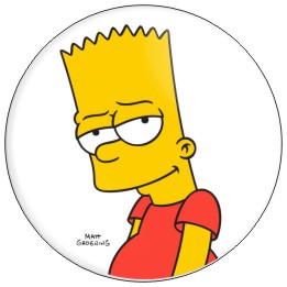 Button - placka Simpsonovi Bart