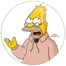 Button - placka Simpsonovi Děda