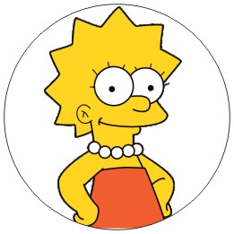 Button - placka Simpsonovi Lisa