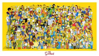 poster č.02106 The Simpsons všichni (filmové postery 110x60 cm)