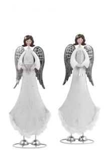 Anděl | kovový | bílé šaty
