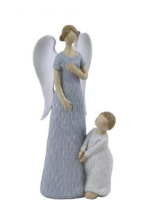Anděl s dítětem | 2 varianty šedá