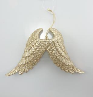 Andělská křídla zlatá 16x10x3cm