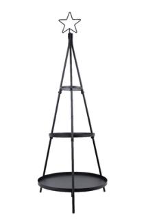 Dekorační stojan, černý, v.122cm