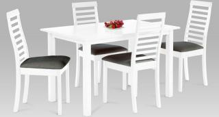 Jídelní set - stůl a 4ks židle bílá