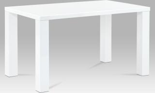 Jídelní stůl bílý lesklý 135x80x76cm