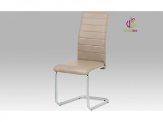 Jídelní židle koženková 43x40x98x46cm cappuccino