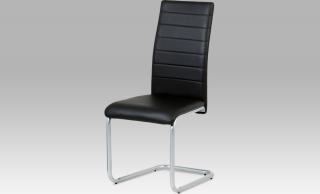Jídelní židle koženková 43x40x98x46cm černá