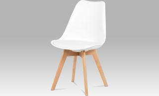 Jídelní židle| plast | koženka | masiv | 4 barvy bílá