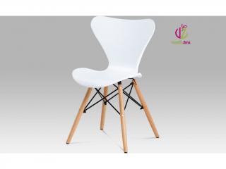 Jídelní židle plastová 46x39x82x47cm bílá