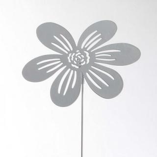 Květina Filla zápich  šedá 13,5x11,5cm