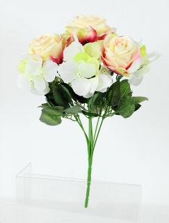 Květina umělá | růže | puget | 35x25cm