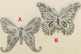 Motýl Ava lakované železo creme 22cm A