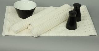 Prostírání bambusové - sada 4ks bílá