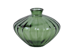 Skleněná váza ETNICO zelená 14cm zelená