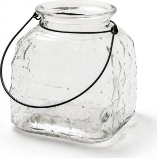 Skleněná váza na zavěšení | čirá menší