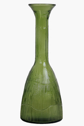 Skleněná váza zelená 30,5cm