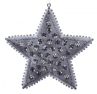 Vánoční dekorace | hvězda | šedá