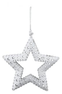 Vánoční dekorace | hvězda | vyřezávaná | bílá menší