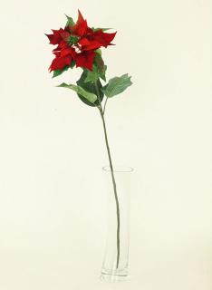 Vánoční růže poinsécie umělá květina červená