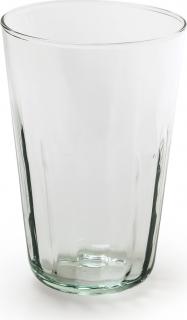 Váza skleněná | čirá | recyklované sklo | 8x8x12cm