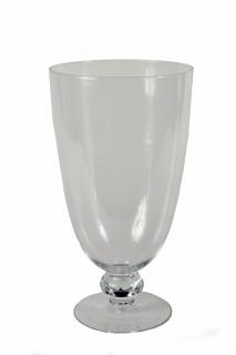 Váza skleněná na noze V 45x24cm