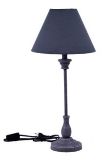 Vysoká lampa, tmavě šedý širm, délka 57cm, průměr 27cm