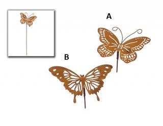 Zápich | kovový motýl | 2 varianty A