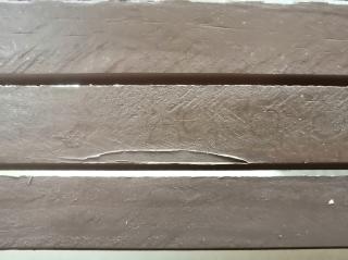 Dřevěná roleta - barva mléčné čokolády 120x220 s otřepy