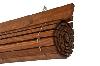 Dřevěná roleta na pergolu - třešeň II. Šířka rolety: 100 cm, Rozvin rolety: 100 cm