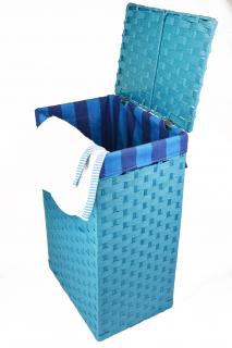 Koš na prádlo modrý Rozměry (cm): 43x34, v. 64