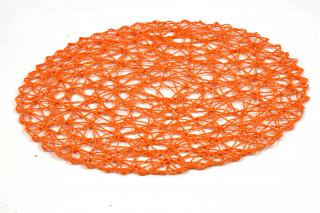 Kulaté prostírání oranžové - 38 cm