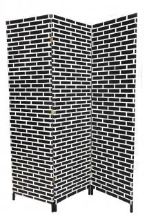 Paraván černé cihličky, 150 x 180 cm