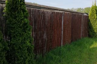 Proutěná zástěna na plot - s kazem Výška plotu: 160 cm, Délka plotu: 300 cm